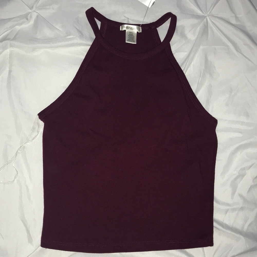 Burgundy/plum crop top
